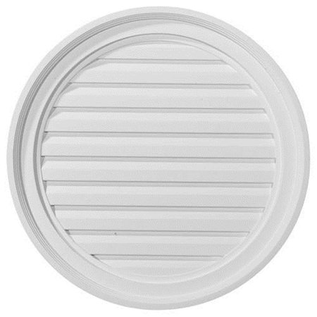 DWELLINGDESIGNS 22 in. W x 22 in. H Round Gable Vent LouverDecorative DW290610